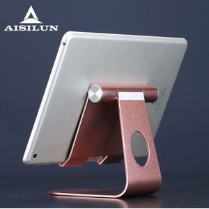 Tablet Ipad Stand Verstelbare Aluminium Desktop Beugel Houder Dock Compatibel 4-13 Inch Voor Kindle Nexus 9.7,10.5,12.9 Kussen