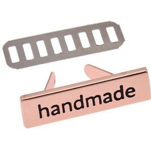 10 stks/pak Legering Labels Handgemaakte Patroon Voor Jeans Schoenen Tassen Tags DIY Craft Decoratie Accessoires