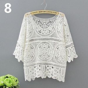 Vrouwen Kleding Lange Mouw Kant Shawl Bolero Bolero Jacket Strand Shirts Hollow Cape Elegante Tops Bruiloft Bruids Zomer Jas