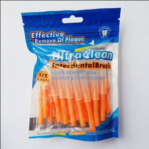 32 Pcs Push-Pull Rager 0.6Mm Gum Dental Floss Orthodontische Draad Borstel Tandenborstel Oral Care Tandenstoker tanden Borstel