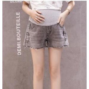 Moederschap jeans korte voor zwangere vrouwen Kleding Abdominale Elastische Taille Denim Shorts Prop Buik Zwangerschap Gravidas Bodems Dragen