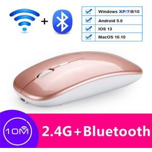 Draadloze Muis Bluetooth Oplaadbare Muis Draadloze Computer Stille Muis Ergonomisch Mini Muis Usb Optische Muizen Voor Laptop Pc