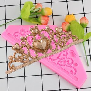 Diy Prinses Kroon Siliconen Cakevorm Voor Snoep Chocolade Jelly Bakvorm Suiker Craft Tool Fondant Cake Decorating Gereedschap