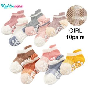 10 Stks/partij Baby Zomer Sokken Mesh Ademende Peuter Jongen Boot Sokken Anti Slip Kids Meisje Floor Sokken Antislip baby Accessoires