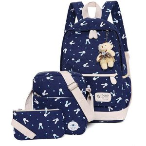 DIOMO rugzak schooltassen set Drie stuk pak boek tassen voor meisje tieners laptop rugzak vrouwen reizen rugzak vrouwelijke casual