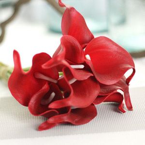 2 stks/partij Real Touch Kunstbloemen Wedding Decoratieve Bloemen Calla Nep Bloemen Bruiloft Decoratie Accessoires
