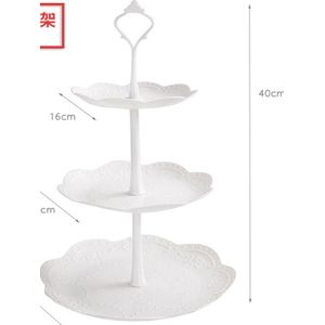 Huis Huishouden 3 Tiers Cake Display Stand En Fruit Dessert Brood Plaat Elegante Afternoon Tea Party Serveerschaal