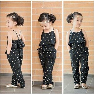 Mode Zoete Mooie Zomer Romper Baby Baby Meisjes Mouwloze O-hals Riem Hart Print Losse Romper Outfit 1-7Years