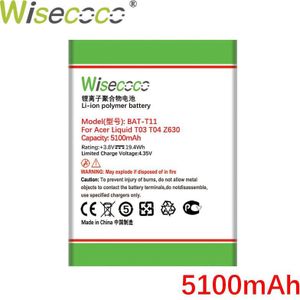 Wisecoco BAT-T11 5100Mah Batterij Voor Acer Liquid T03 T04 Z630 Z630S Mobiele Telefoon + Tracking Code