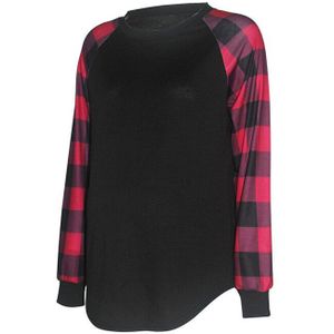 Dollplus Moederschap Tops voor Zwangere Vrouwen Lange Mouw Zwangere Shirt Plaid Tees Mom Zwangerschap T-shirts