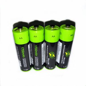 Znter Aa Oplaadbare Batterij 1.5V Aa 1700 Mah Usb Opladen Lithium Batterij Bateria Met Micro Usb-kabel