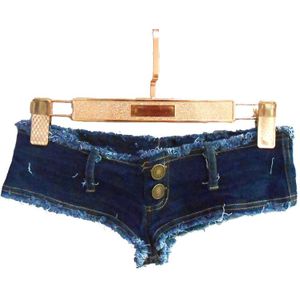 Plus Size Kwastje Laagbouw Taille Korte Hoge Cut Denim Booty Sexy Jeans Shorts Vintage Leuke Micro Mini Korte club Wear FX35