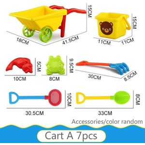 Kinderen Grote Strand Wandelwagen Outdoor Zand Graven Tool Set Trolley Te Spelen Met Sneeuw Schop Interactieve Kinderen Speelgoed