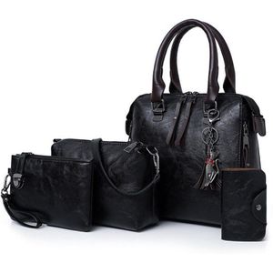 Leather Shoulder Messenger Bag Tote Bag Bolsa 4pcs/Set Women Composite Bag Ladies Handbag Female set bag