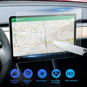 15/17 Inch Auto Screen Protector Clear Gehard Glas Screen Protector Voor Tesla Model 3 Navigatie Bescherming Auto Accessoires