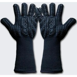 Hittebestendige Handschoenen aramid silicone Veiligheid Mitts werk handschoen Keuken Camping Haard Pit Bakken Barbecue Outdoor gants eldive