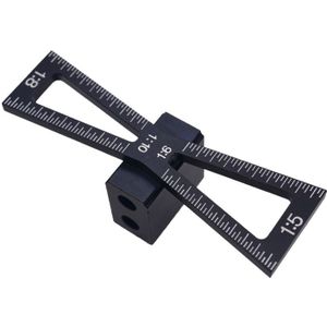 Houtbewerking Zwaluwstaart Marker Aluminium Zwaluwstaart Markering Template 1:5 &amp; 1:8 Hout Gezamenlijke Gauge Met Schaal Zwaluwstaart Gids Gereedschap