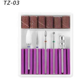 5 Stks/set Keramische Wolfraam Stalen Legering Bit Draaien Braam Frees Bits Voor Manicure Elektrische Nail Boor Accessoires Nail Tool