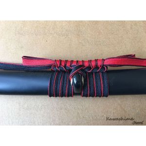 Japanse Samurai Zwaard Sageo Polyester Touw Dubbele Lagen Voor Saya (Schede) koord-Zwart/Rood Brand Supply