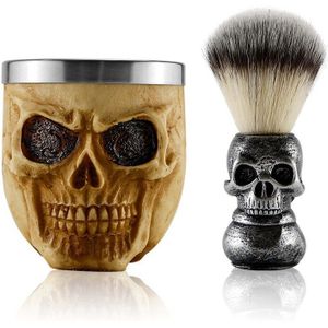 Cestomen Scheren Kit Zeep Kom Baard Borstel Kapper Producten Levert Schedel Scheerkwast Mannen Facial Cleaning Scheren Gereedschap Set