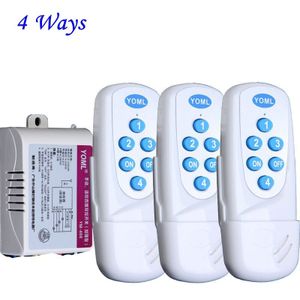 220V Licht Intelligente Afstandsbediening Schakelaar 110V Digitale Smart Muur Teleswitch Draadloze Ontvanger Met Drie Afstandsbedieningen