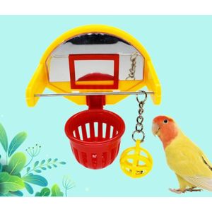 Grappige Papegaai Vogels Speelgoed Mini Basketbal Hoepel Rekwisieten Parkiet Bell Bal Chew Speelgoed Dierbenodigdheden