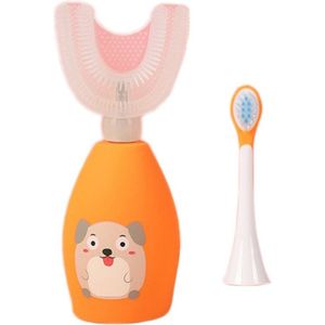 2IN1 Elektrische Tandenborstel 360 Graden Intelligente Automatische Sonic Usb Oplaadbare U-vormige Kinderen Tandenborstel