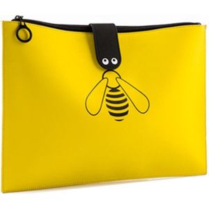 Geel Buzzing Bee Pencilcase Potlood Tas Cosmetische Ritssluiting Handtas Make Organizer Document File Pouch Map Tas
