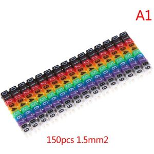 150 Stuks Kabel Markers Kleurrijke C-Type Marker Aantal Label Label Voor 2-3Mm Draad Opvallend En Te Identificeren