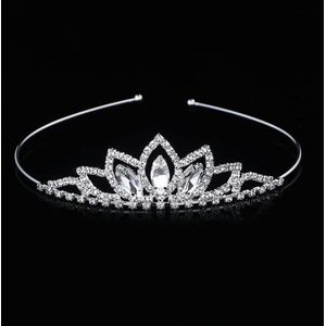 Ainameisi Crystal Glas Crown Hoofdband Kinderen Meisje Prinses Kroon Hoofdtooi Bruiloft Haar Accessoires Party