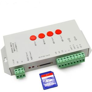 T1000S T-1000S sd-kaart voor WS2801 WS2811 LPD6803 led pixel controller RGB full kleur DC5V-24V RGB play video SPI