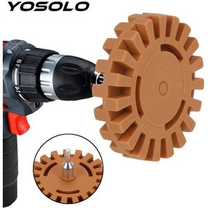 Yosolo Polijsten Wiel Decal Remover Auto Verf Reparatie Tool Voor Auto Lijm Stickers En Decals 20Mm 1/4 "Shank rubber Gum Wiel