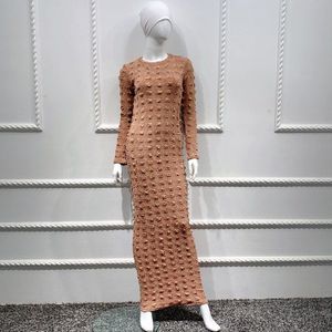 Afrikaanse Jurken Voor Vrouwen Gebreide Jurk Lange Mouwen Slim Maxi Potlood Jurk Lente Winter Trui Elegante Partij Vestidos