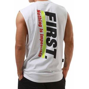 Mannen Tank Top Sportscholen Fitness Bodybuilding Workout Mouwloos Shirt Mannelijke Katoenen Kleding Zomer Casual Singlet Vest Wzfjm