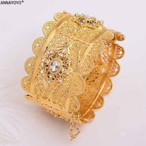 24k Gouden Armbanden voor Vrouwen Goud Dubai Bruid Zirkoon Bruiloft Ethiopische Armband Afrika Bangle Arabische Sieraden Zirkoon Gouden armband