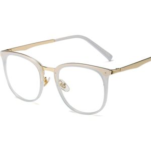Transparante Vierkante Brilmonturen Voor Vrouwen Mode Witte Luxe Bril Frames Vrouwelijke Optische