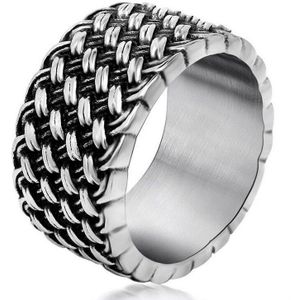 Retro Overheersend Wedding Party Biker Sieraden Ring Voor Man Persoonlijkheid Mannen Titanium Staal Tunk Ring