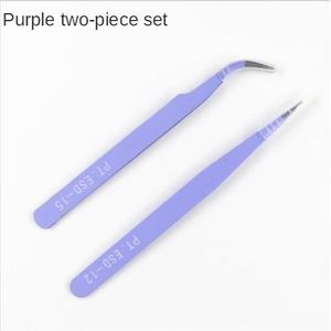 Kleur Pincet Reparatie Tools Industriële Precisie Elleboog Rechte Pincet Reparatie Tools Valse Wimpers Nail Gereedschap