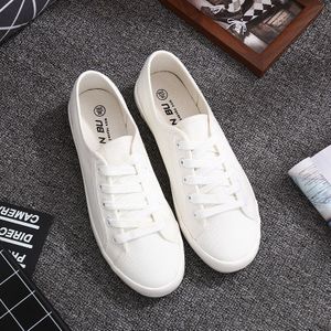 lente en zomer met witte schoenen vrouwen schoenen canvas leer platte witte vrouwen casual schoenen vrouwen mode Z12-03