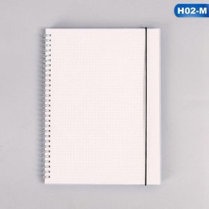 Transparante Pp Cover Eenvoudige Leuke Stijl Zilveren Dubbele Spoel Ring Spiraal Notebook Dagboek Leeg Dot Grid Line Binnen Papier A5 a6