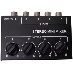 Cx400 Mini Stereo Rca 4-Kanaals Passieve Kleine Mixer Mixer Stereo Dispenser voor Live en Studio