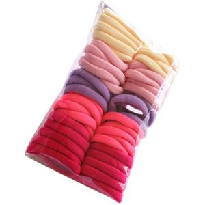 50 Pcs Laagste Prijs Meisje Elastische Hair Ties Band Rope Paardenstaart Armband Elastique Cheveux Haar Elastiekjes Kapper