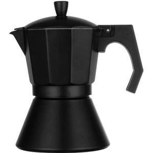 3/6 Cups Mokka Latte Koffiezetapparaat Italiaanse Moka Espresso Cafeteira Percolator Pot Kookplaat Koffiezetapparaat Koffie Pot Zwart