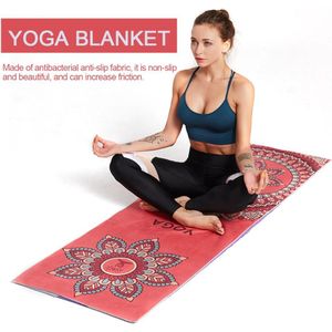Yoga Mat Handdoek Doek Fitness Deken Zachte Perfecte Microvezel Skidless Praktijk Pilates Deken Dubbelzijdig Antislip Absorberend