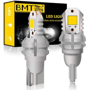 Bmtxms 2x Canbus Led Auto Lights Drl Dagrijverlichting Reverse BA15S BAY15D T20 7440 7443 T15 W16W 1156 1157 P21W witte Lampen