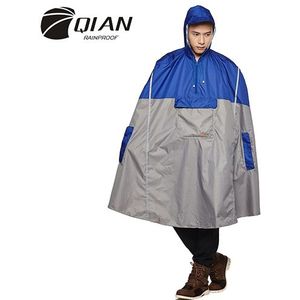Qian Regendicht Ondoordringbare Outdoor Modieuze Regen Poncho Rugzak Reflecterende Tape Klimmen Wandelen Reizen Regenhoes