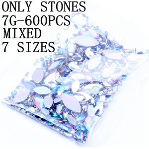 100Pcs Nail Art Crystal Ab Fla Tback Paard Oog Acryl Rhinestone Eye Vorm Kristallen Stenen Kralen Voor Diy Nagels art Decoratie