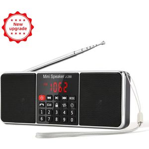 Prunus J288 Draagbare Oplaadbare Radio Am Fm Stereo Radio Receiver Bluetooth Speaker Ondersteuning Tf Card Usb-Disk Aux MP3 spelen