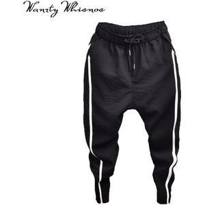 Mannen Casual Broek Zomer Dunne Gedeelte Grote Size Effen Kleur Losse Chinese enkellange Harembroek Casual Losse boho Broek