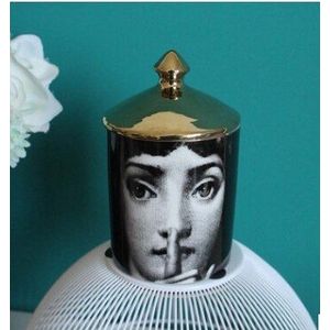 Gezicht Keramiek Pot Aromatherapie Kaars Tin Jar Maken Cup Woninginrichting Goederen Van Meubilair Voor Kaarsen Accessoires